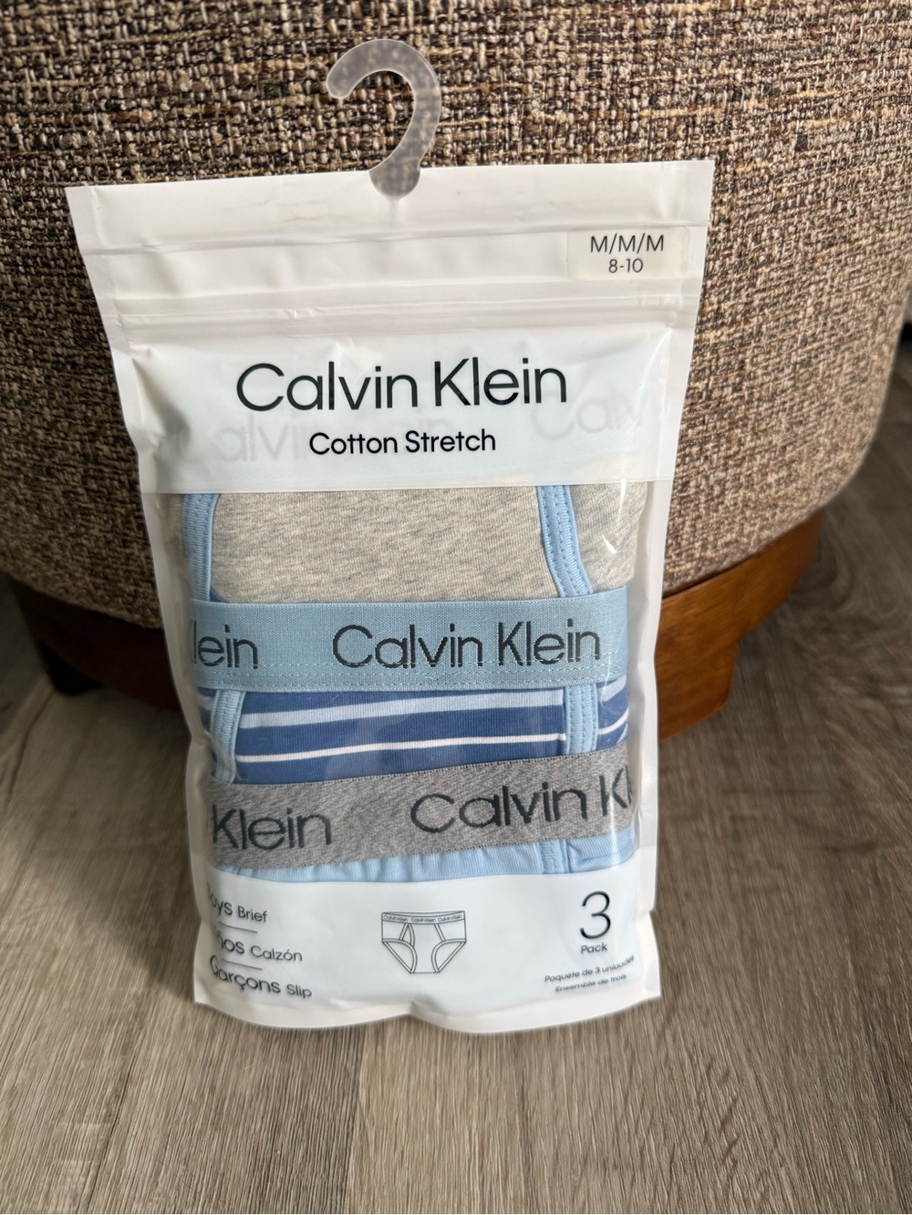 Calvin Klein Boys Briefs Pack - Light Blue & Gray